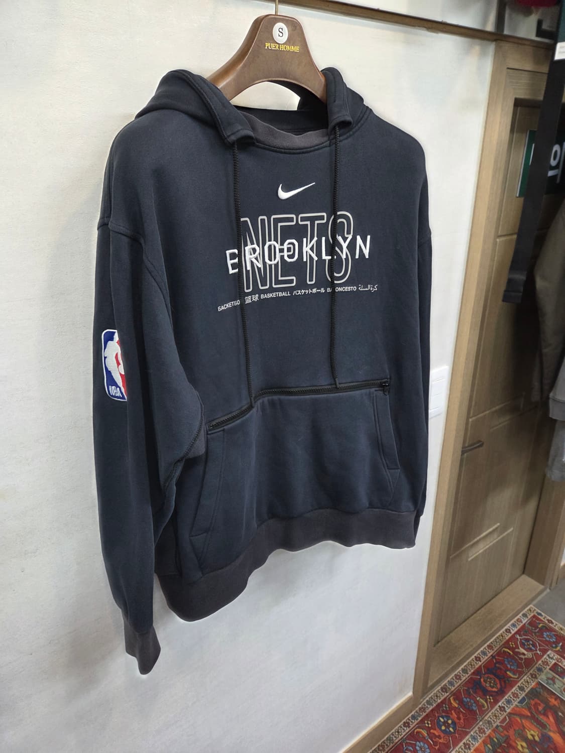 나이키 nba 브루클린 넷츠 기모 후드티 L 상품이미지5