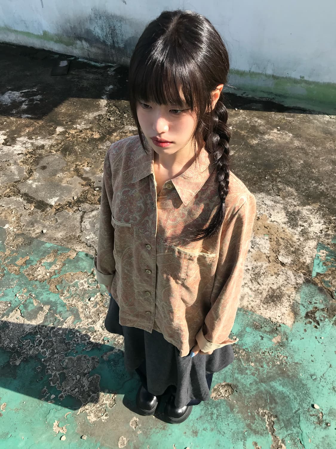 롱샴 페이즐리 빈티지 셔츠 상품이미지3