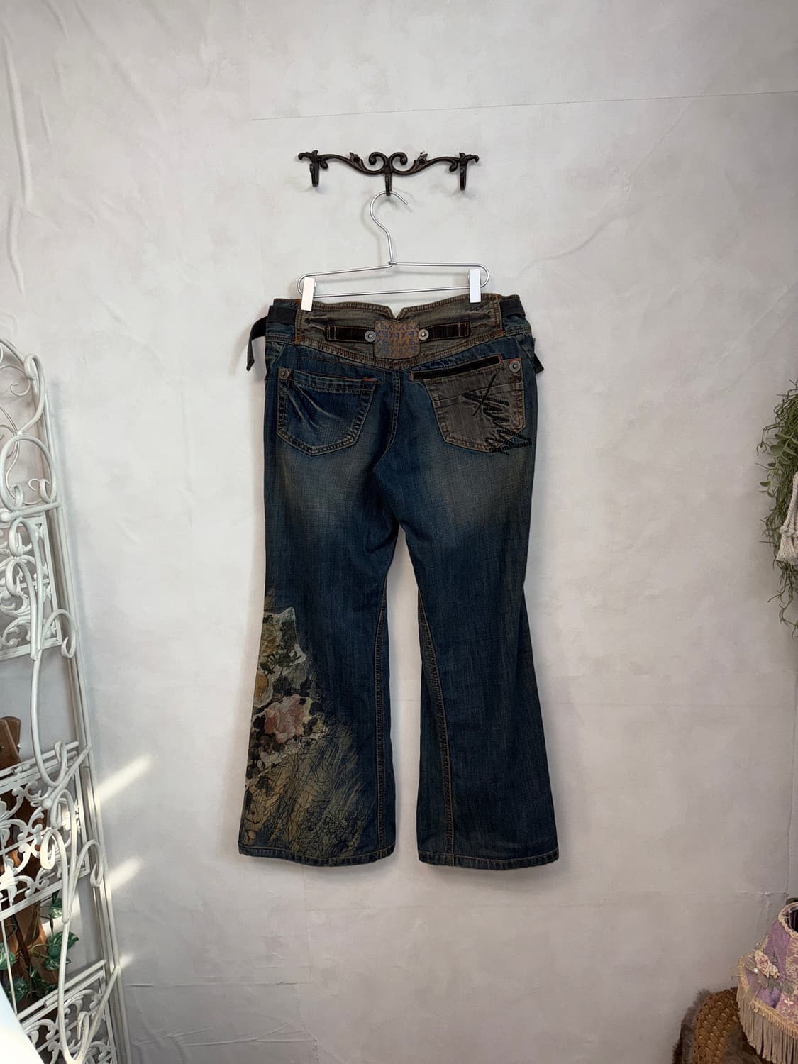 BNX oriental embroidered bootscut pants  상품이미지3