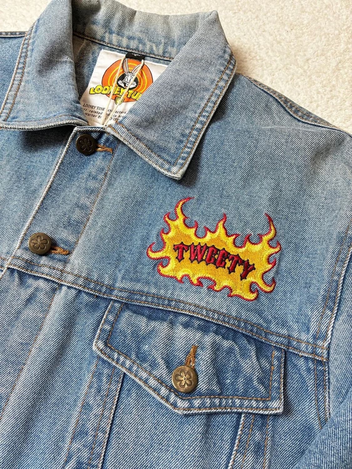 루니툰즈 90's Tweety 트위티 데님 자켓 PN6433 상품이미지7