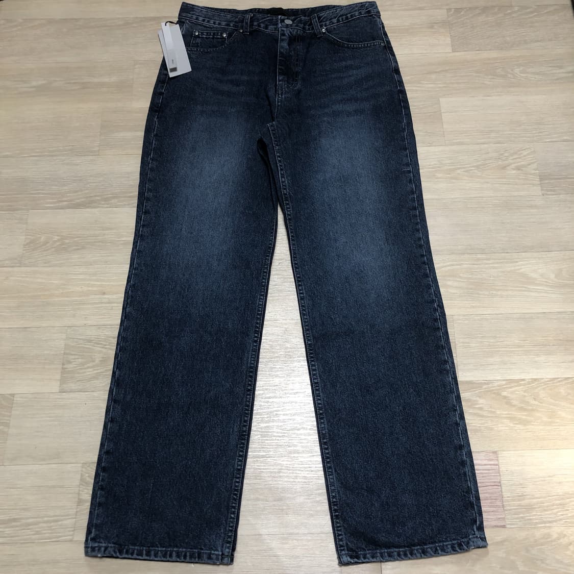 (2) 새상품 르마드 LEMARD 와이드 스트레이트 데님 팬츠 인디고 상품이미지1