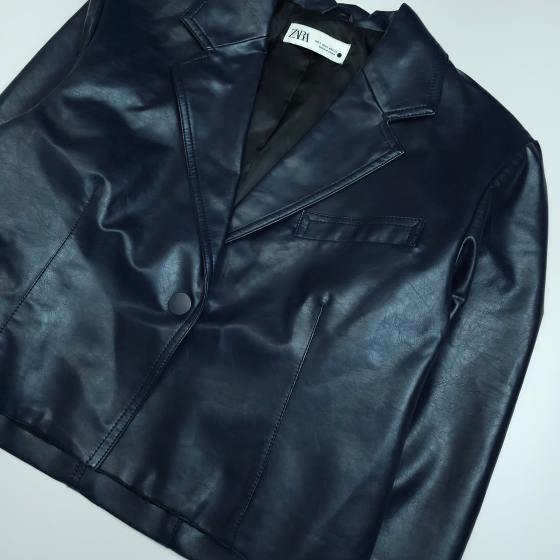 [택포]자라 크롭 가죽 자켓 S 상품이미지3