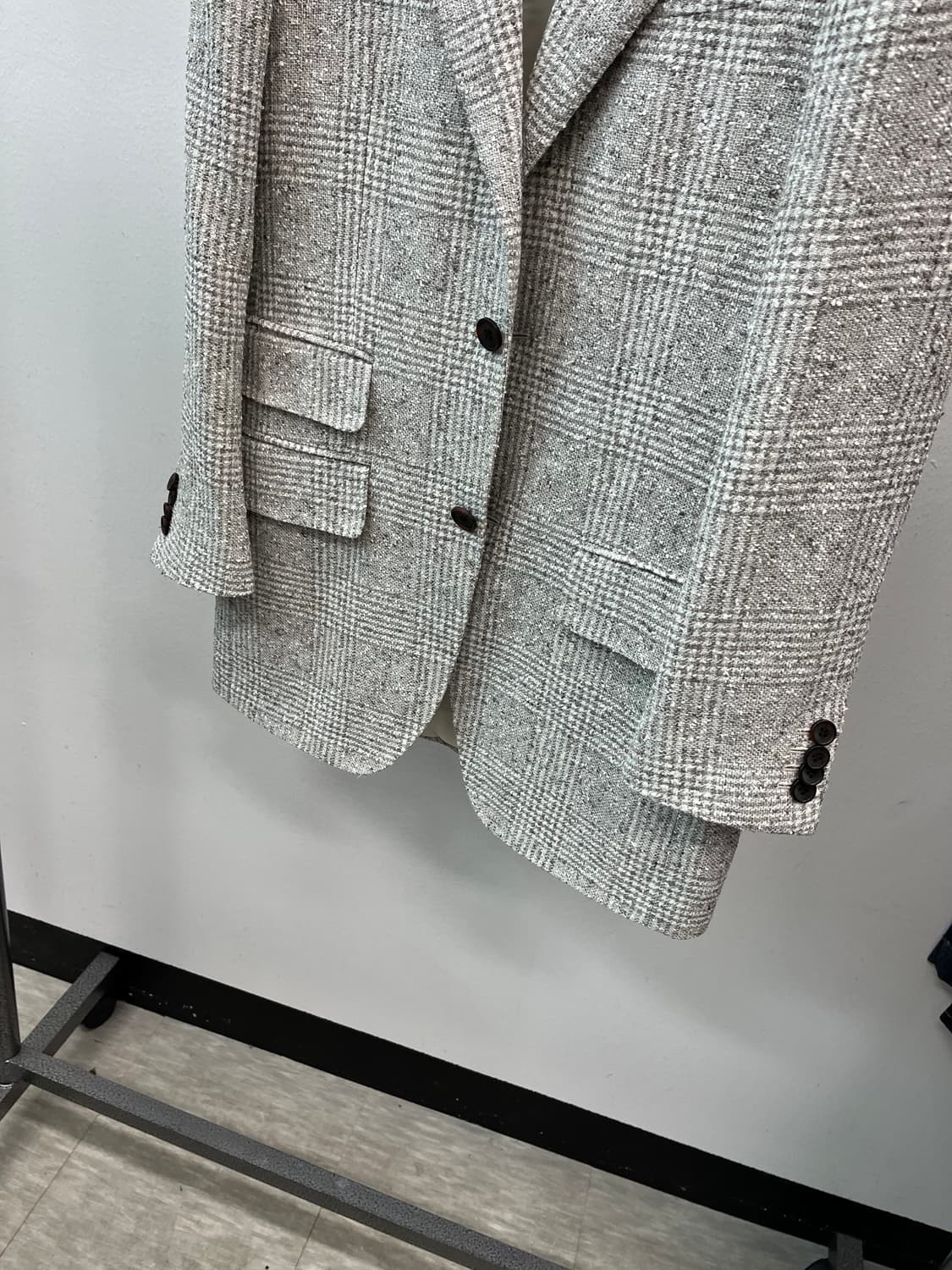 95) 수트서플라이 체크 린넨자켓  상품이미지4