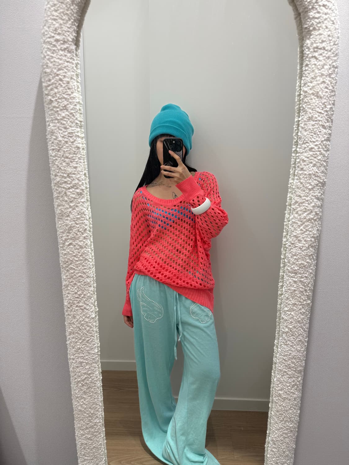 빈티지 y2k 크로셰 그물 니트 상품이미지2