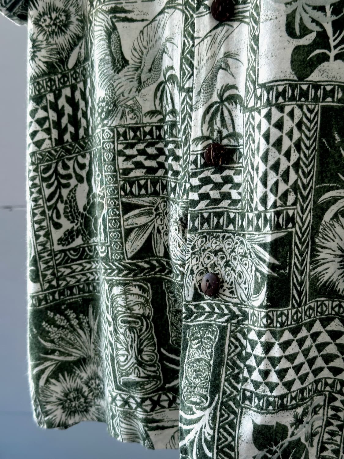 100% rayon design patterned H/S shirt 상품이미지3