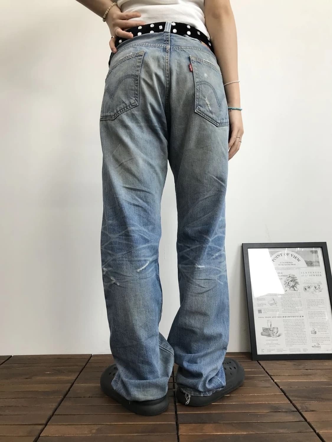 Levis 501 Distressed Denim Pants 상품이미지3
