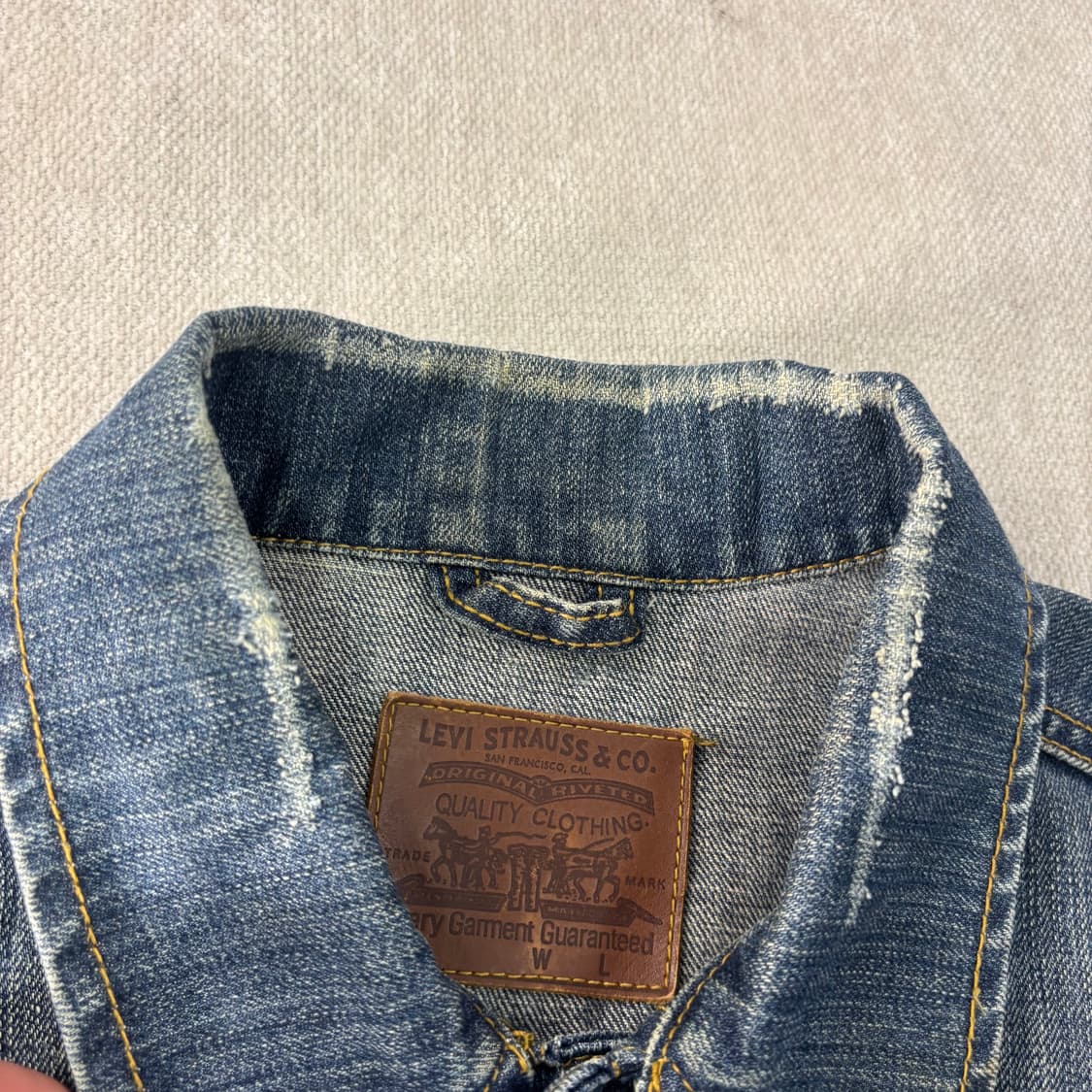 W 95 리바이스 USA 501 데님 트러커 자켓 상품이미지3