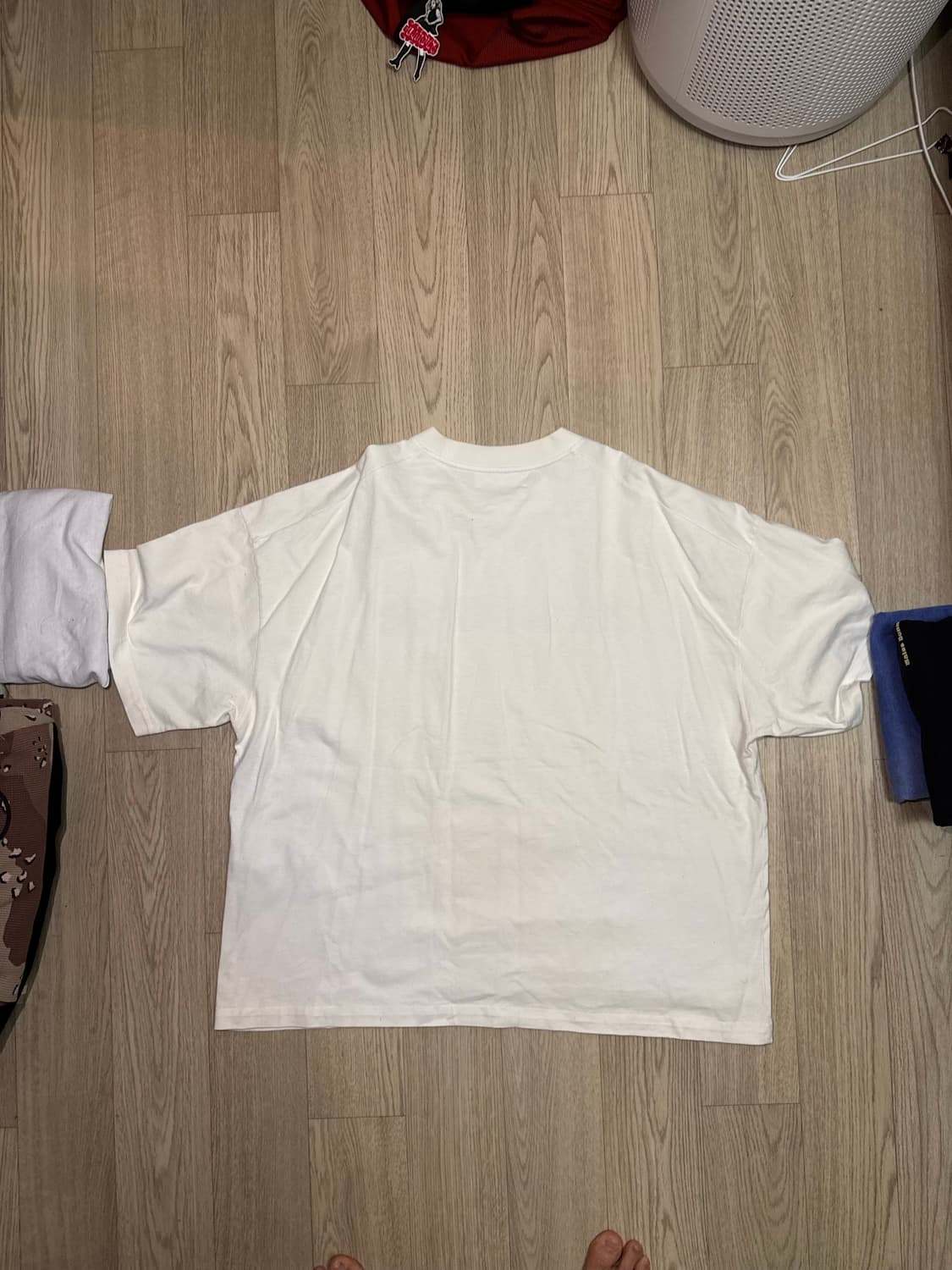 질샌더 로고 티셔츠 박스핏 네추럴 화이트 상품이미지4