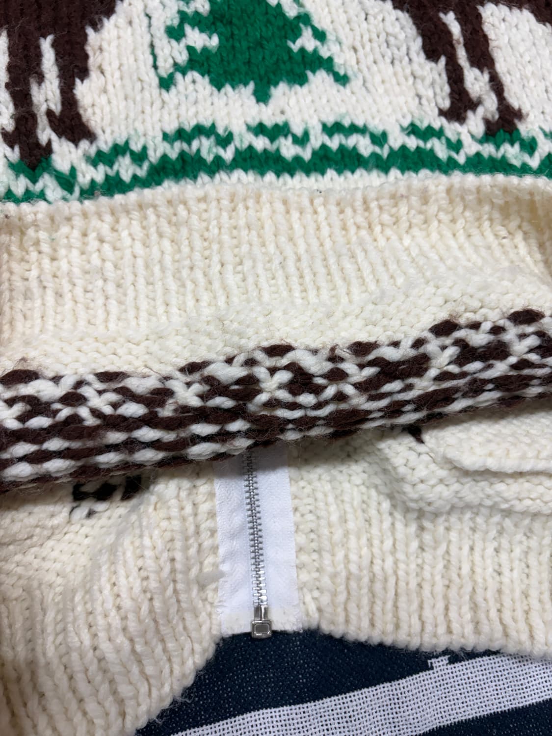 Cowichan (canadian sweater) XXL 사슴 코위찬 상품이미지10