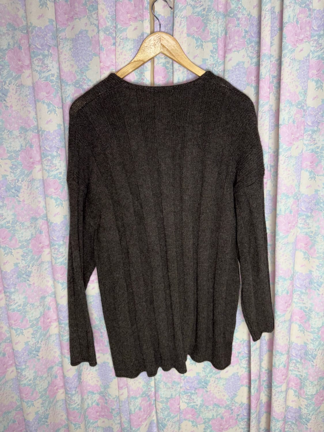 브라운 울 니트 가디건 상품이미지9