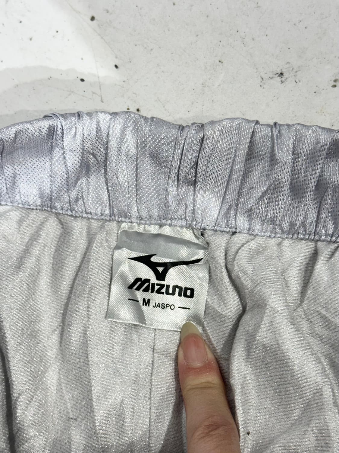 미즈노 그레이 와이드 로고 트랙 팬츠 M 상품이미지7