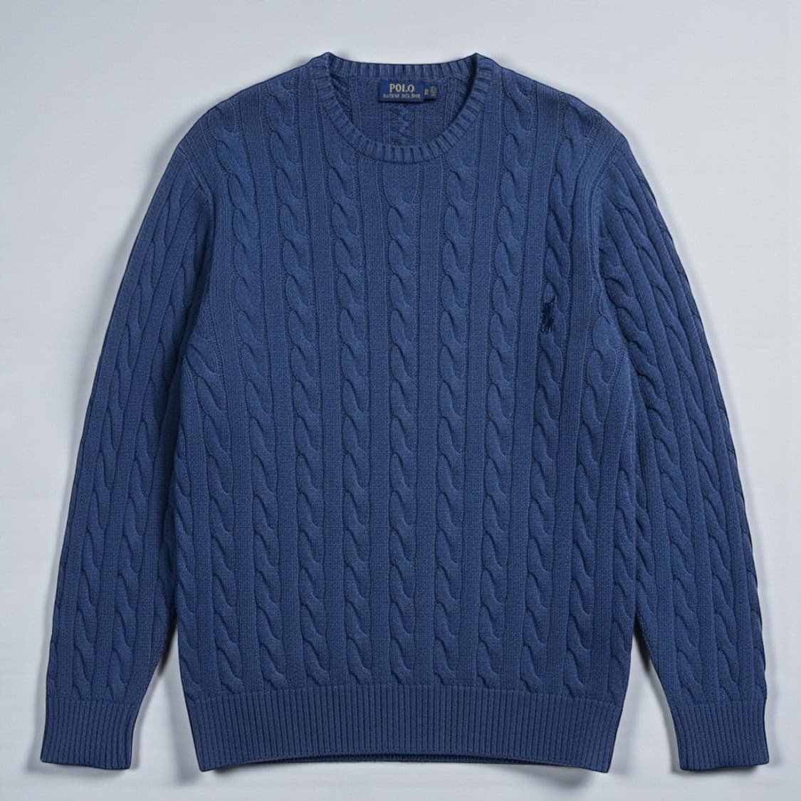 110)POLO 폴로 랄프로렌 가먼트다잉 꽈배기 케이블 니트 상품이미지1