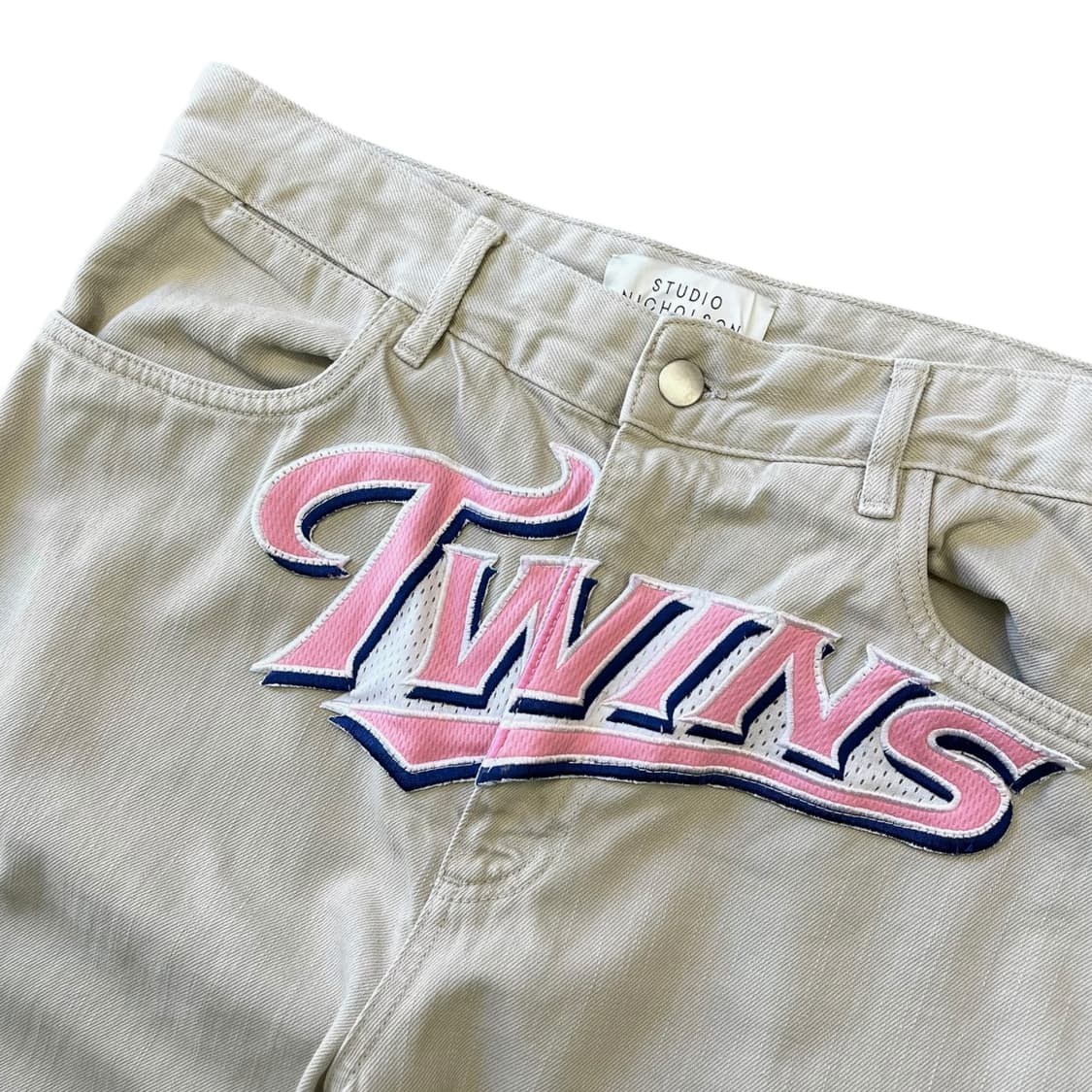스튜디오니콜슨 엘지 트윈스 커스텀 데님팬츠 상품이미지3