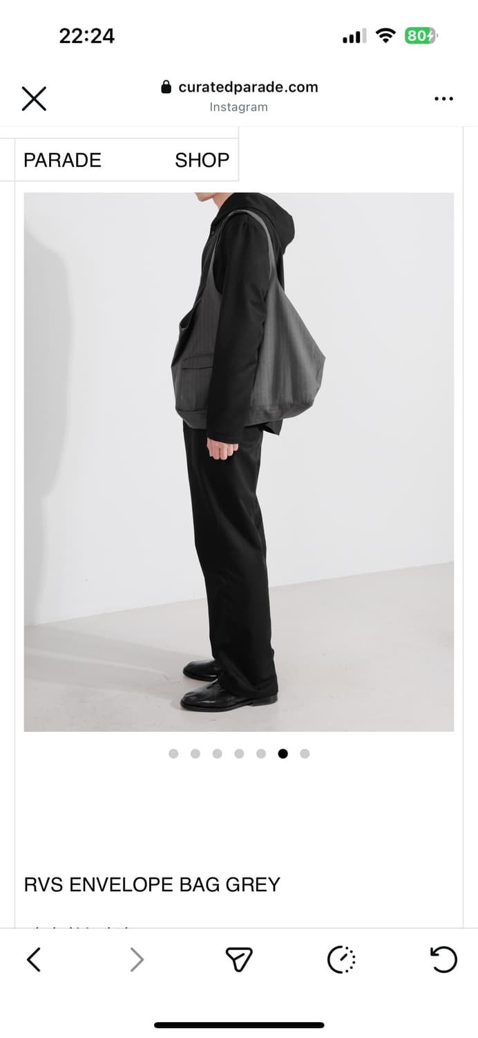 큐레이티드 퍼레이드 RVS ENVELOPE BAG GREY 상품이미지3