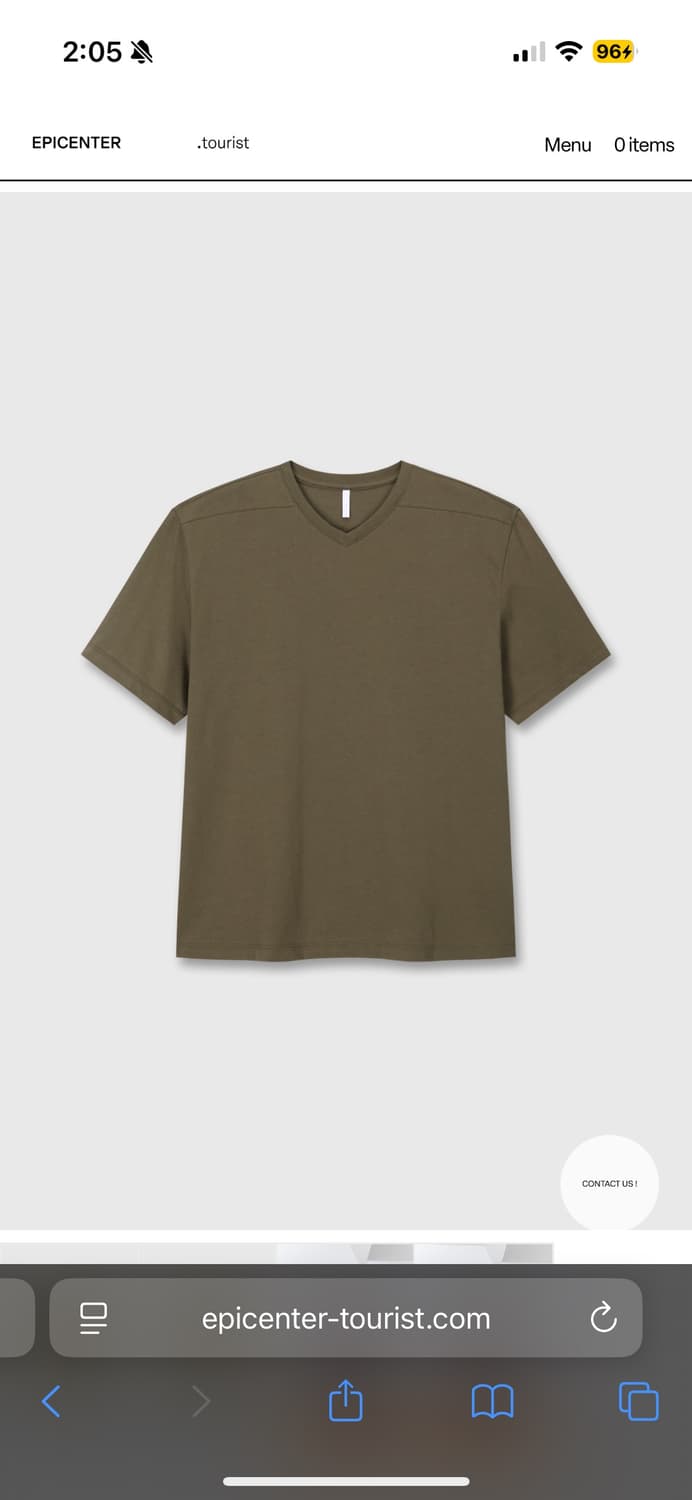 [M] 에피센터 mono v neck 반팔 세피아 상품이미지1