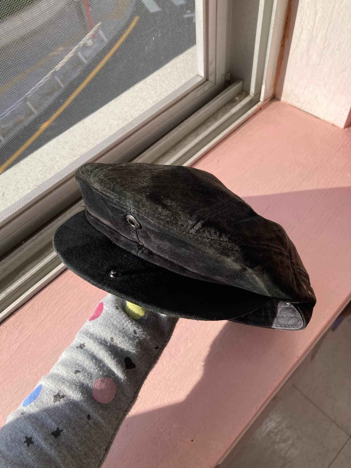 블랙 벨벳 헌팅캡 상품이미지5