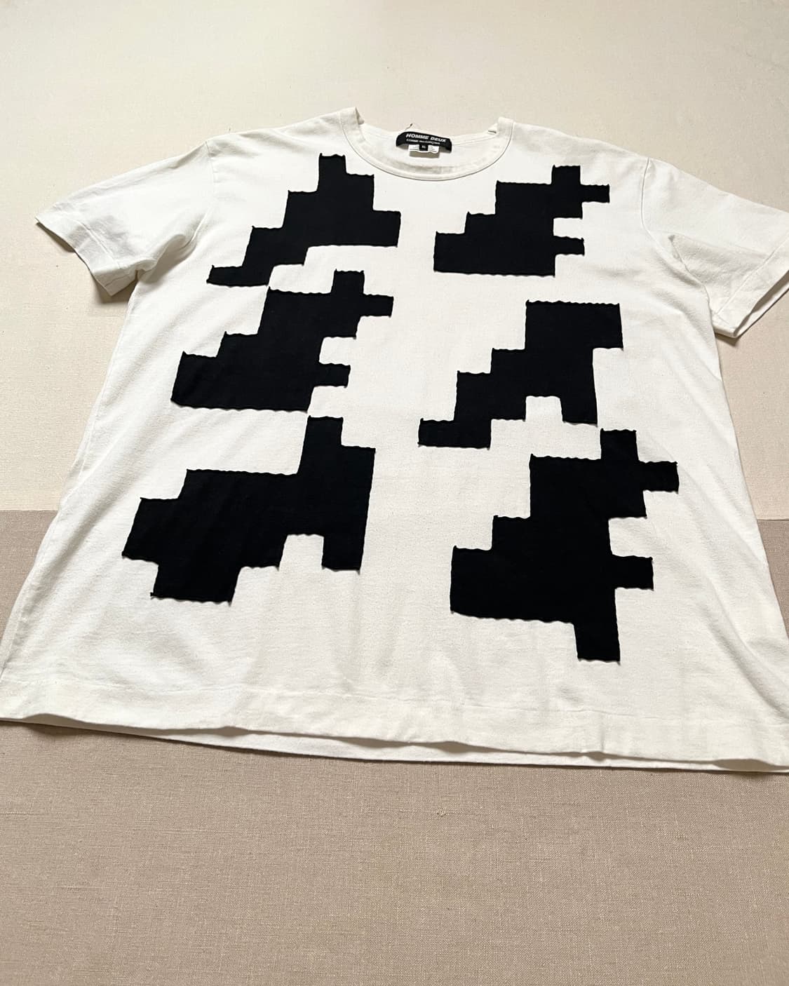 꼼데가르송 옴므 듀스 블럭 패치 티셔츠 comme des garcons 상품이미지3