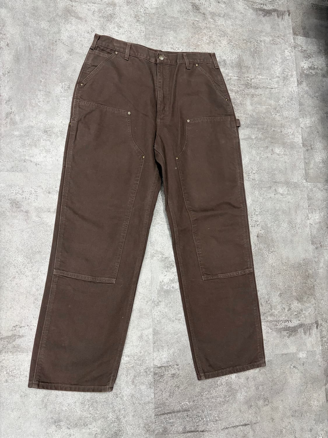 10s 칼하트 dkb 브라운 더블니 워크 팬츠 상품이미지2