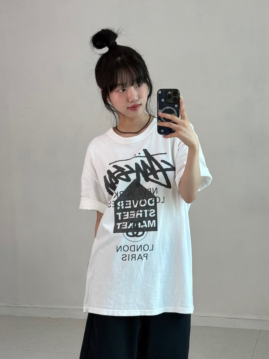 스투시 화이트 월드투어 반팔티 상품이미지1