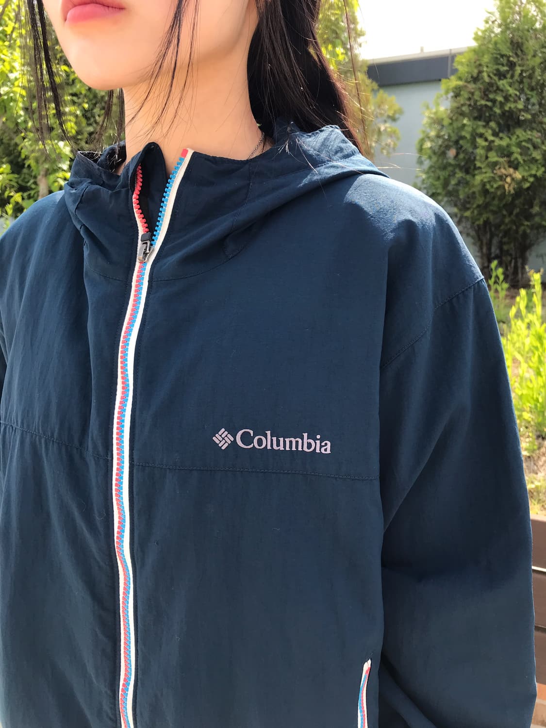 Columbia Navy Hooded Windbreaker 상품이미지3