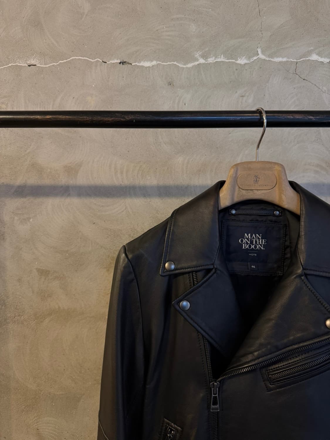 맨온더분 램스킨 레더 라이더 자켓 슬림100 상품이미지2