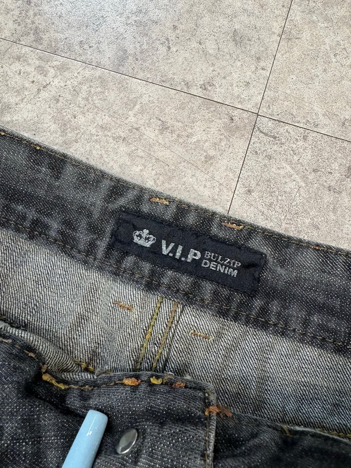 vipbulzip denim 흑청 스티치 스커트 #csz398 상품이미지3