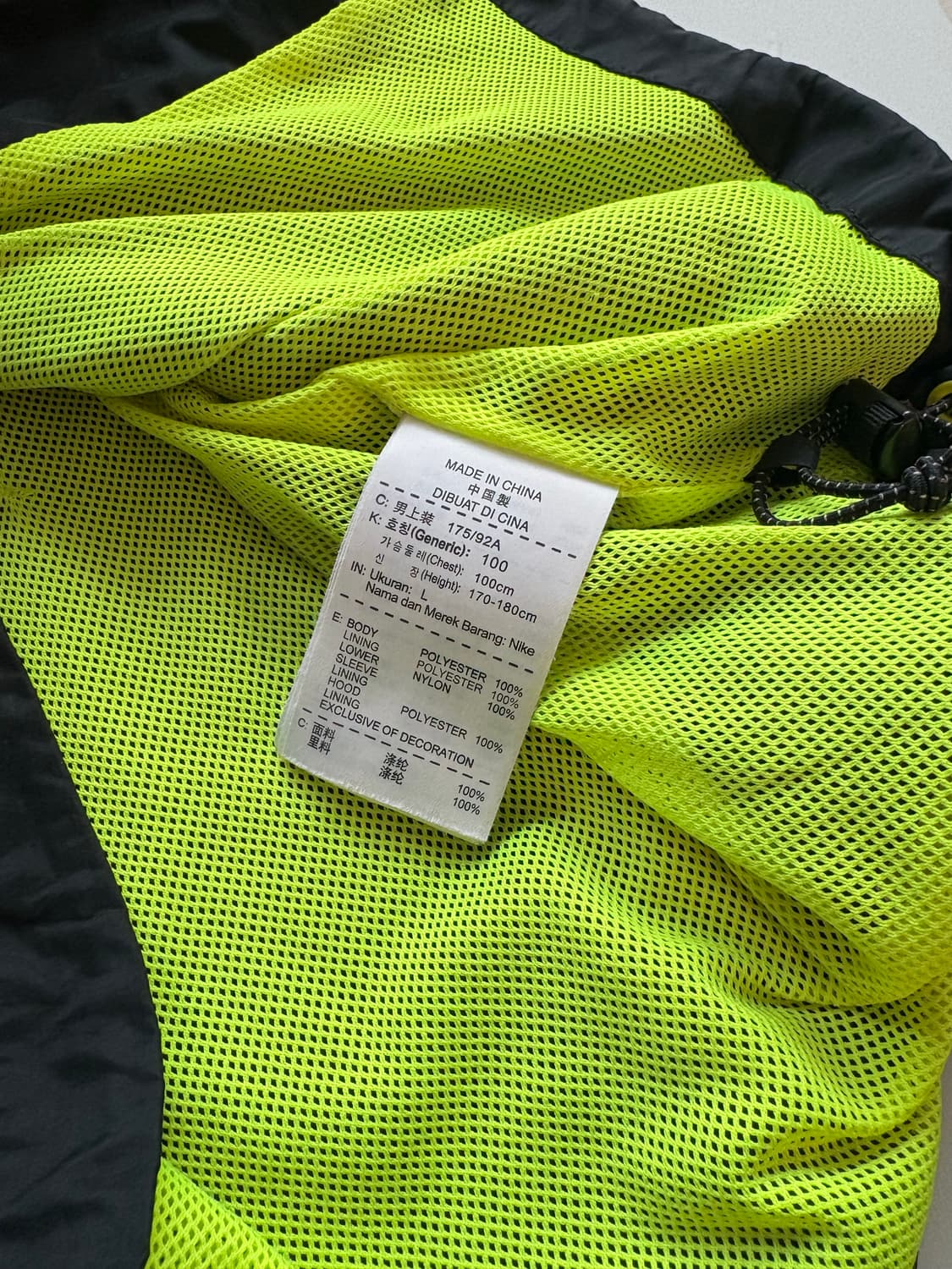 Nike 나이키 스우시 형광 바람막이 상품이미지5