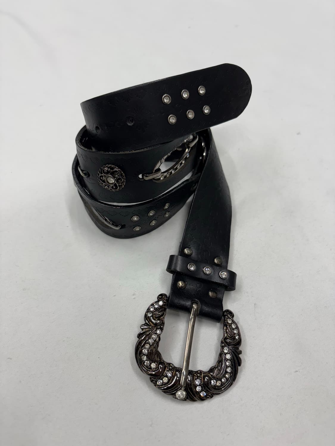 빈티지 락시크 스터드 웨스턴 버클 벨트 상품이미지1