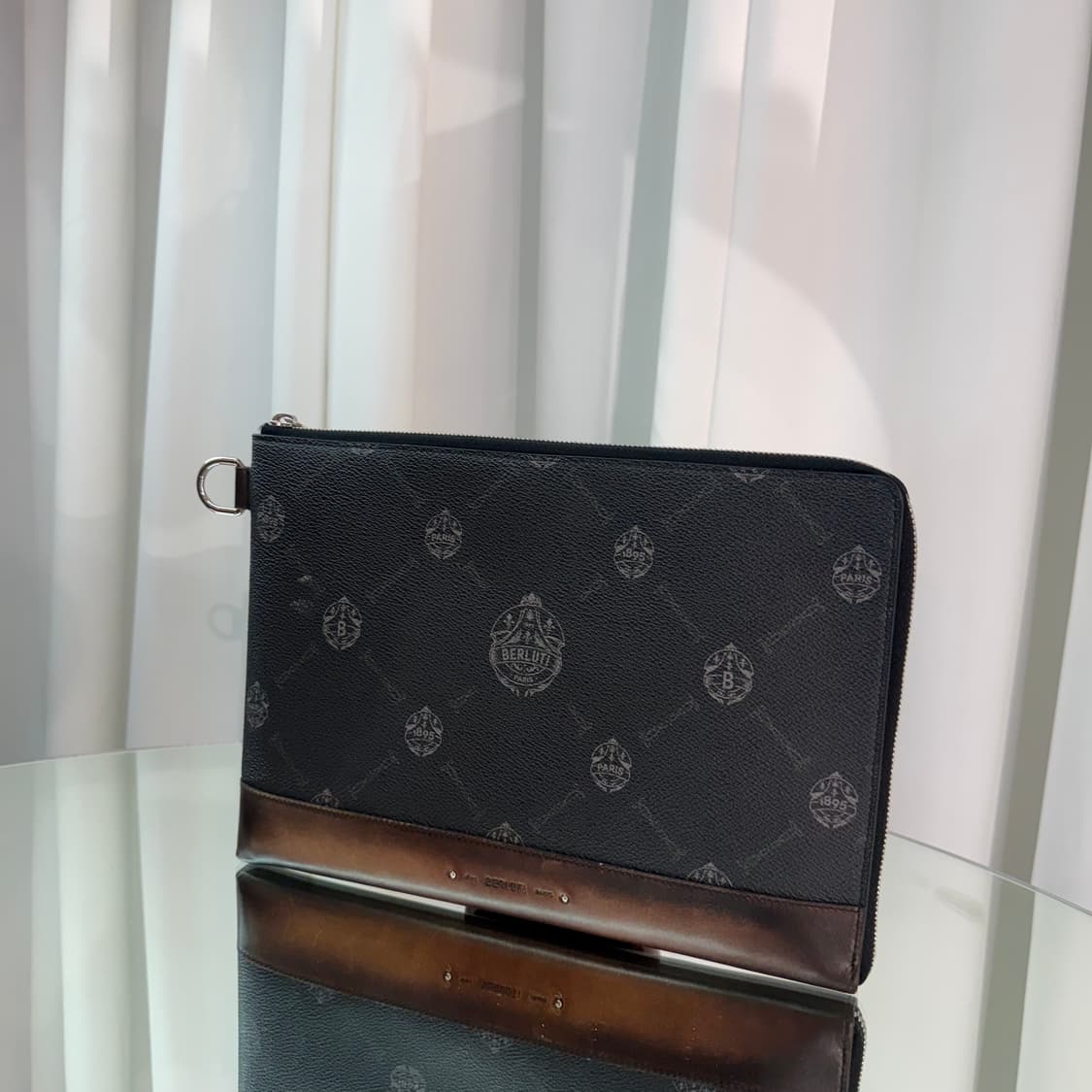 [정품] 벨루티 시그니처 캔버스 앤 레더 도큐먼트 클러치백 상품이미지3