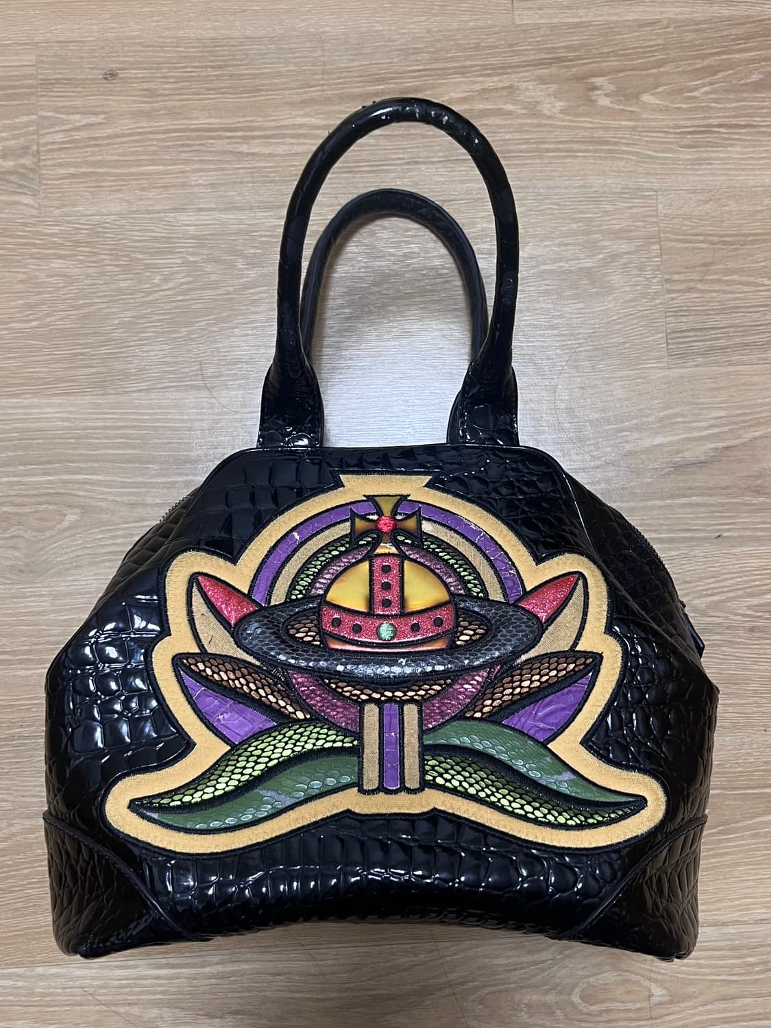 비비안웨스트우드 볼링백 페이턴트 가죽 상품이미지1