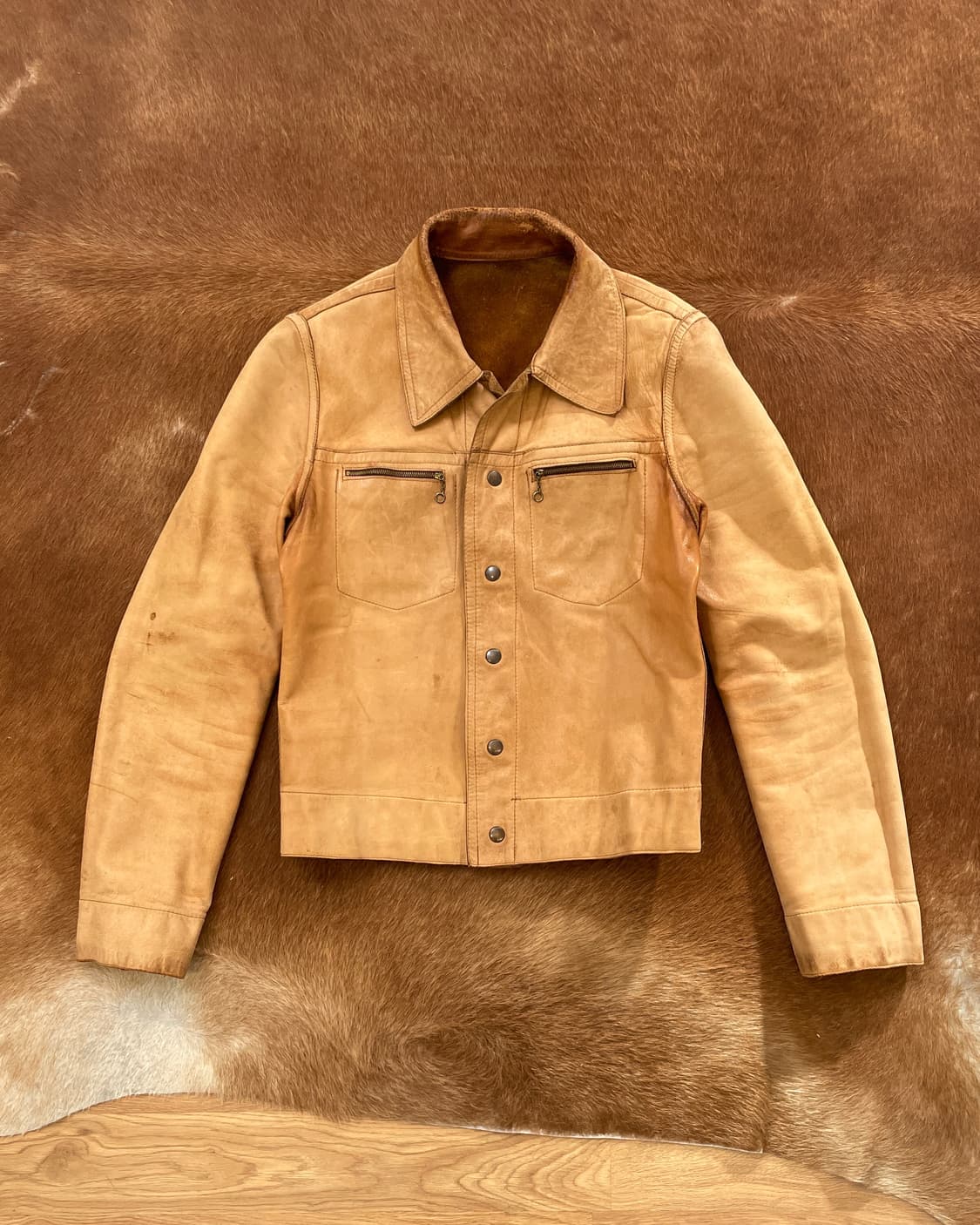 60s 빈티지 스웨이드 리버시블 트러커 자켓 상품이미지2