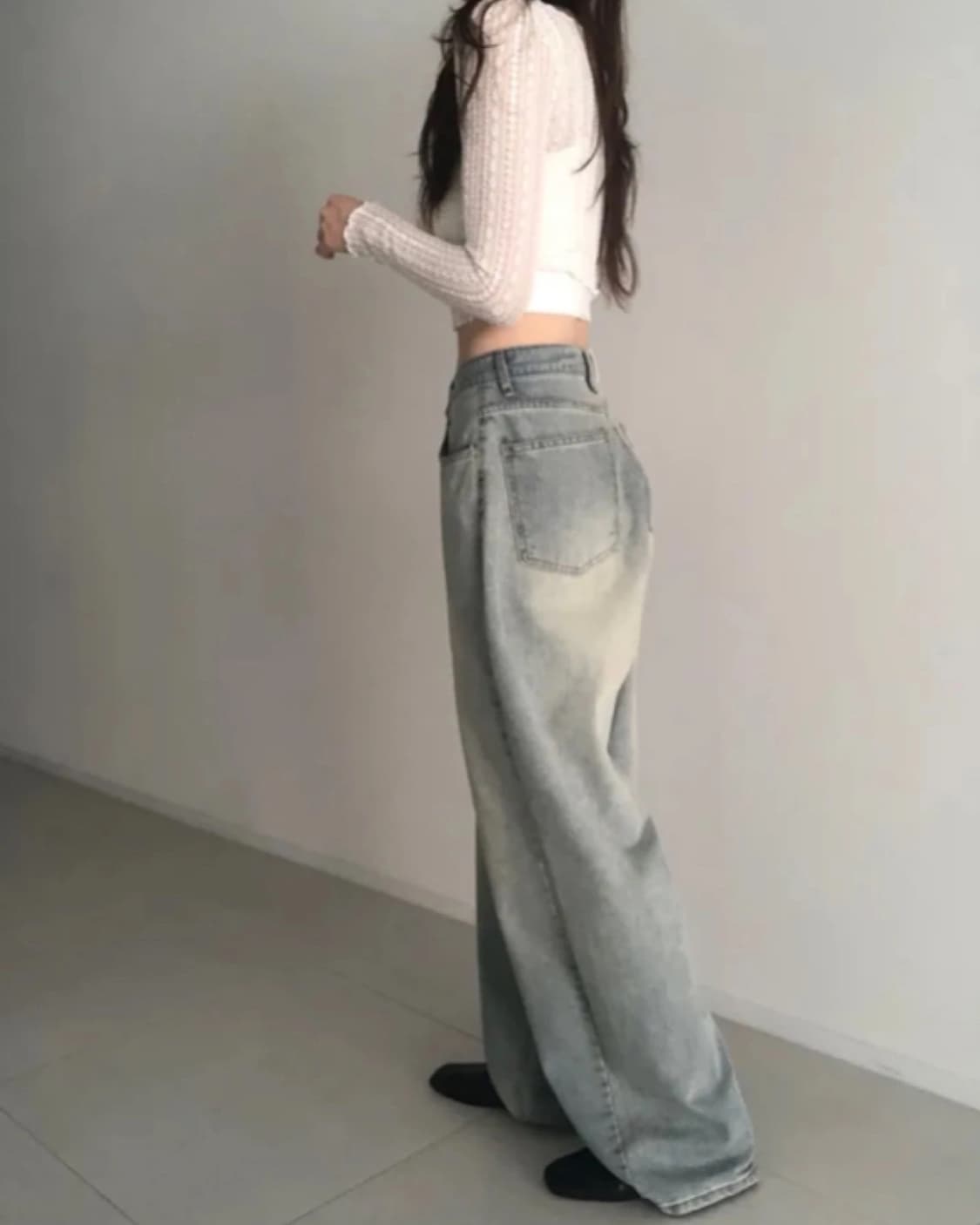 연청 롱 데님팬츠 m (새상품/ 정가 52,000) 상품이미지5