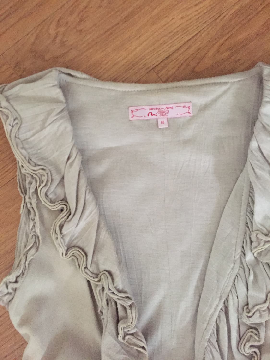 빈티지 카라 프릴 포켓 베스트 조끼 상품이미지2