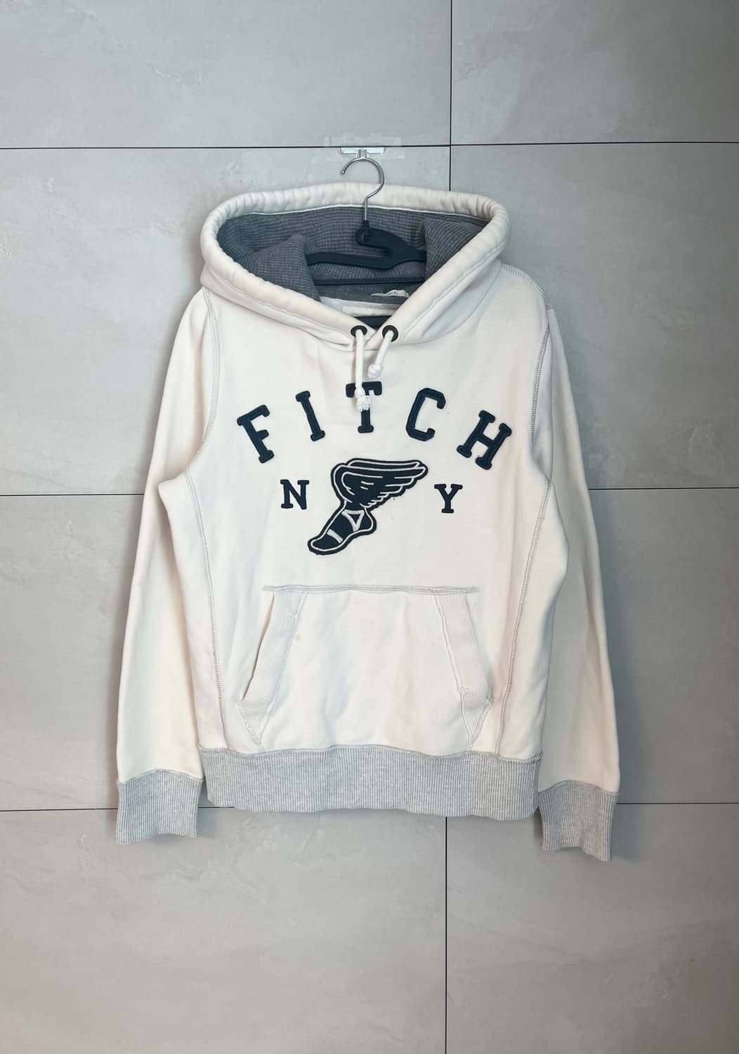 극희귀 아베크롬비 스펠로고 화이트 후드티 [S] 상품이미지1