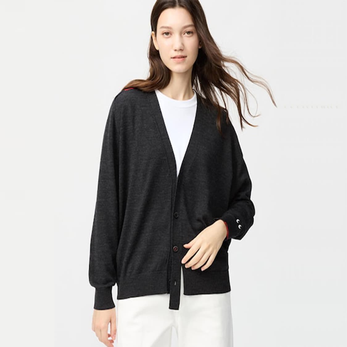 유니클로 안야 힌드마치 가디건 네이비 L사이즈 상품이미지6