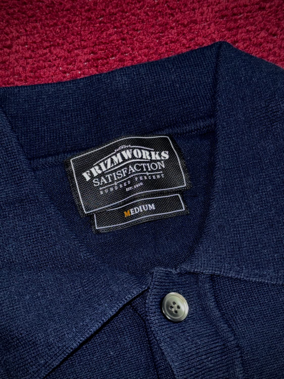 프리즘웍스 네이비 카라 니트 M 상품이미지4