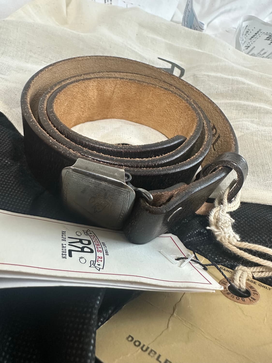 RRL 빈센스 벨트 30 블랙 상품이미지1