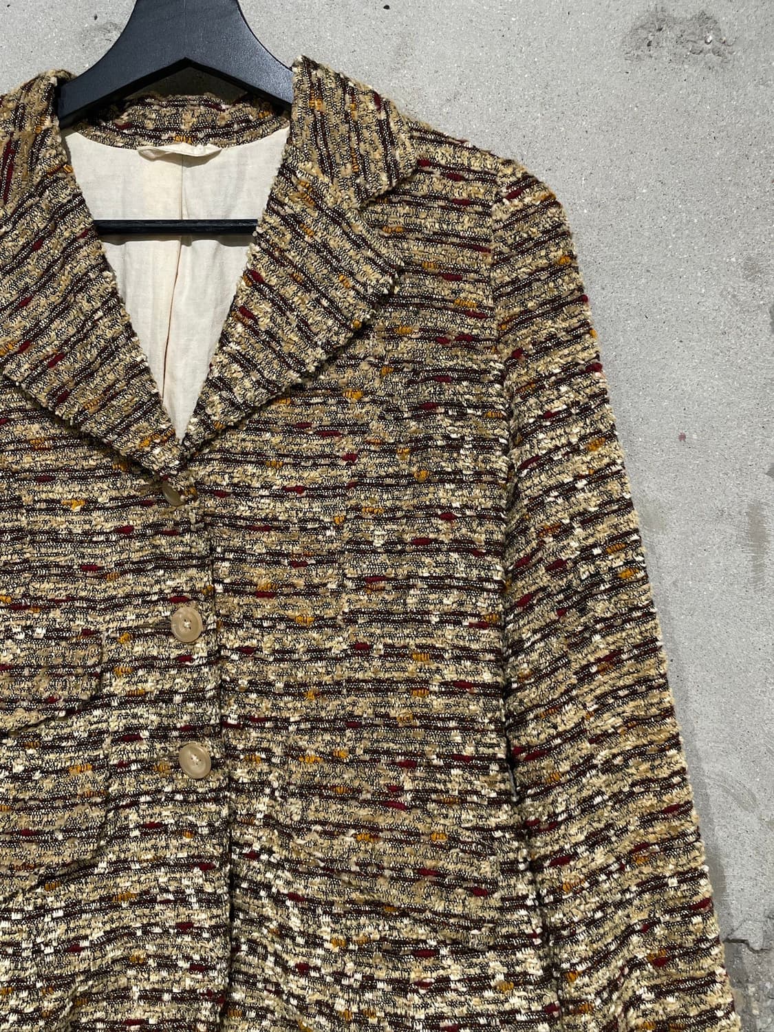 니들스 스트라이프 레이온 혼방 트위드 자켓 상품이미지3