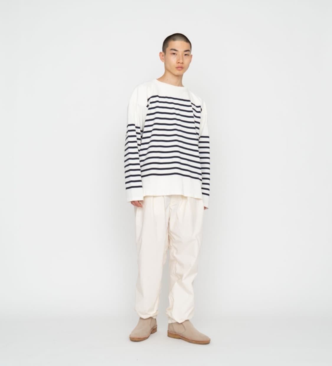 nanamica 나나미카 Paper Knit Stripe Crew 새제품 상품이미지3
