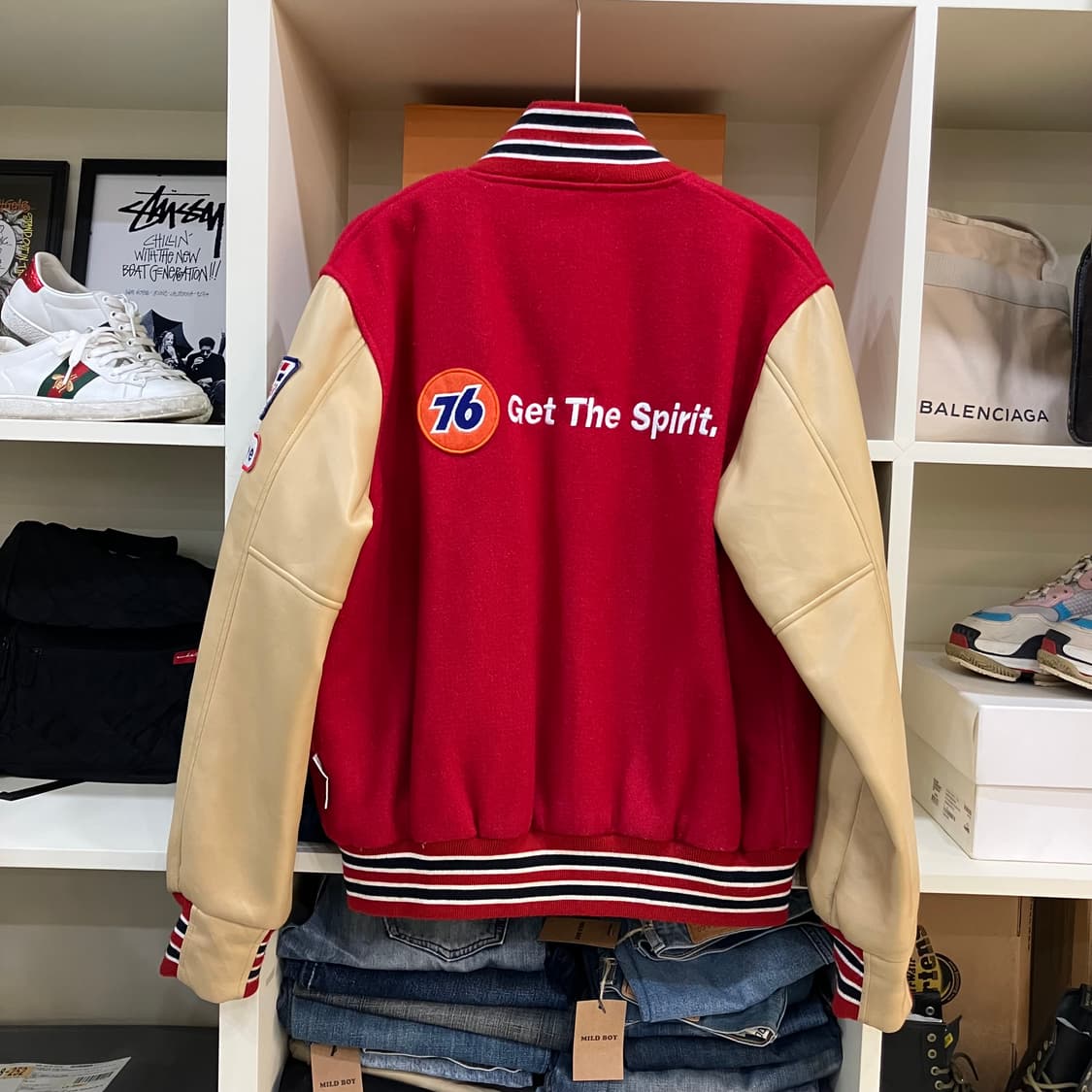 VTG 76 루브리컨츠 울 바시티 자켓 M  상품이미지3