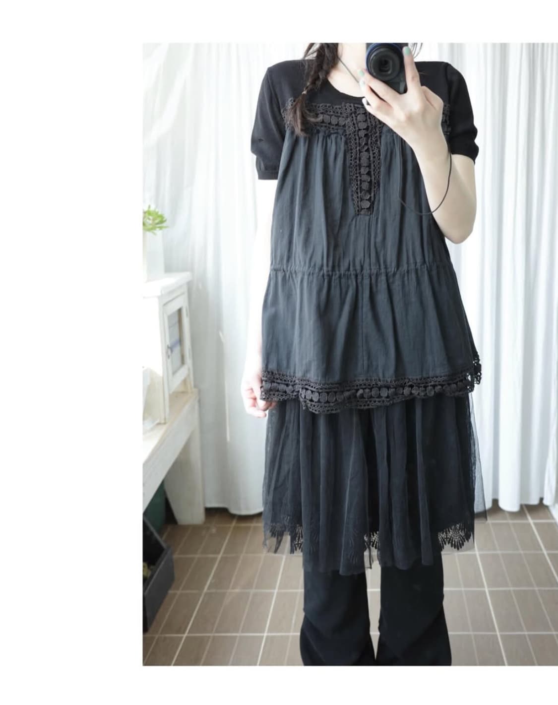Mejae black half knit 상품이미지1
