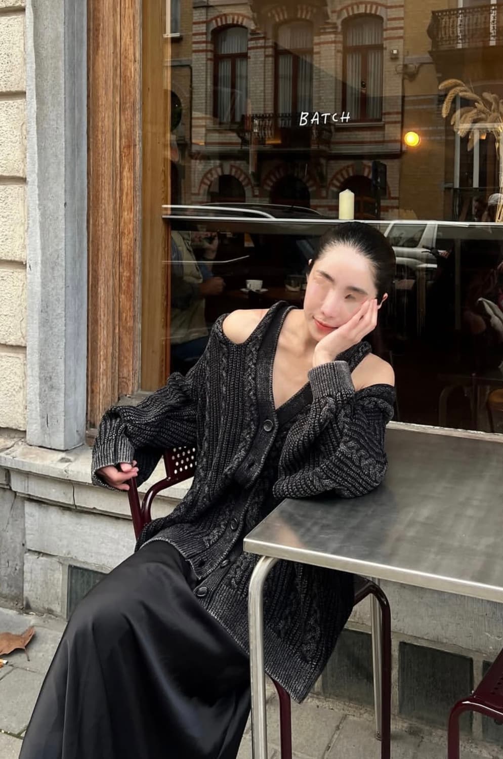 새상품) 글렌마틴스 케이블 니트 가디건 XL 상품이미지1