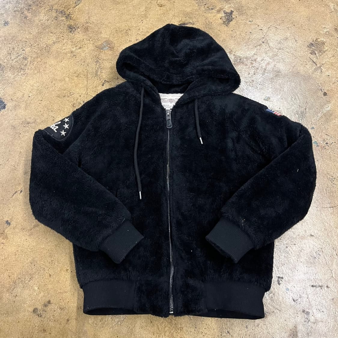 [정품/S] 엑스톤즈 후리스 후드 블랙 b17 상품이미지2