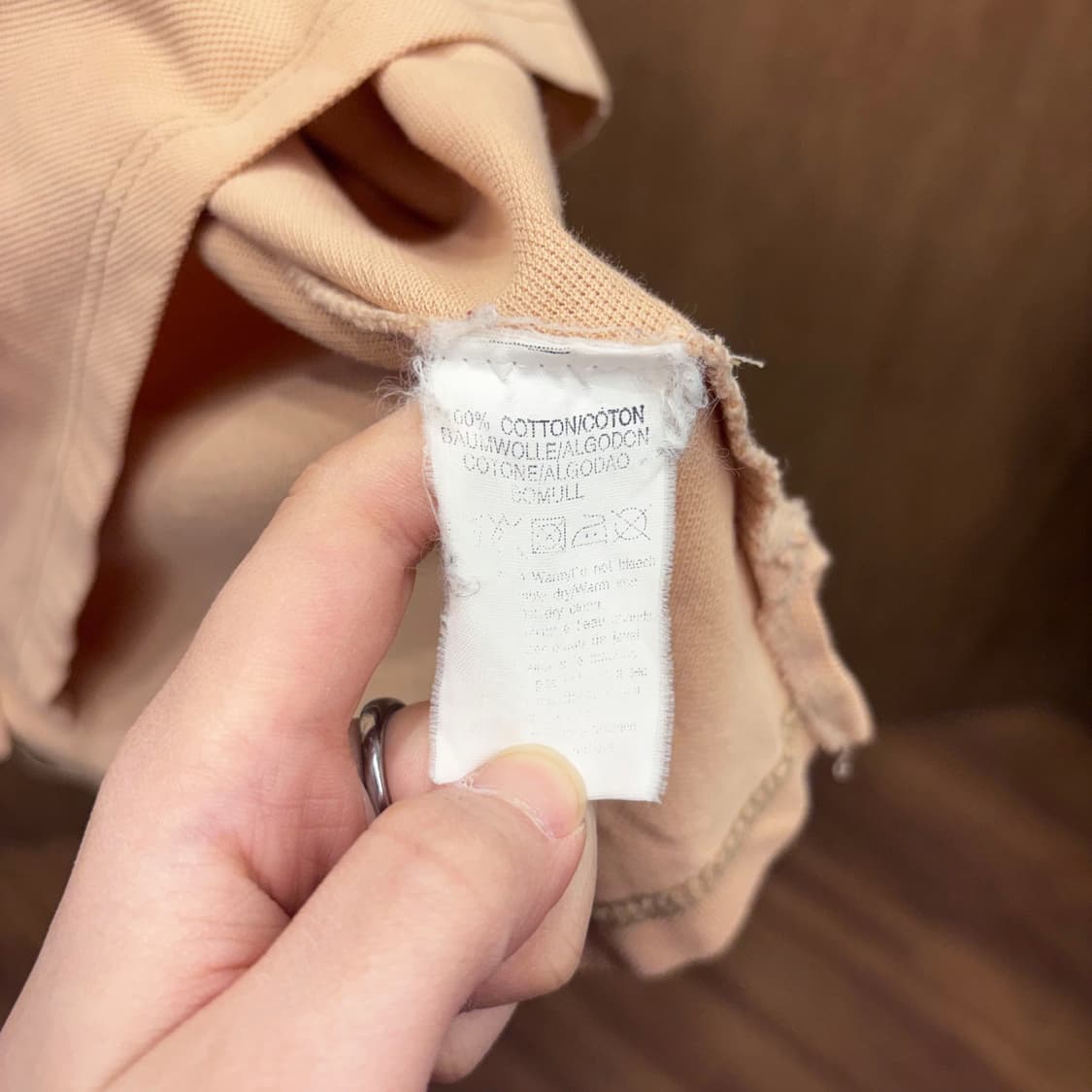 버버리 코튼 PK 티셔츠 하프 버튼 크레스트 로고 자수 디테일 오렌지 상품이미지8