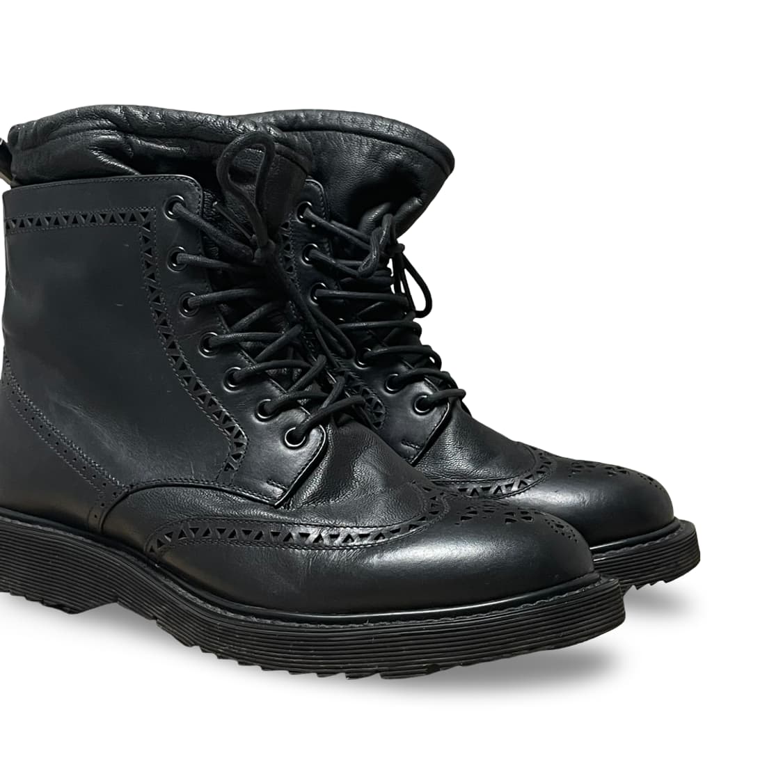 프라다 브로그 레더 하이탑 부츠 상품이미지5