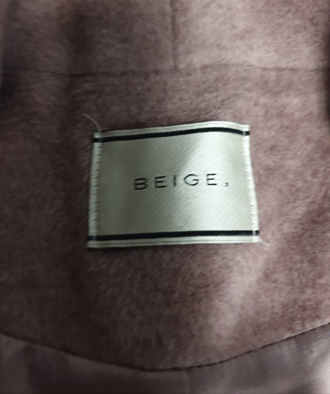 BEIGE 캐시미어 블렌드 안감실크 버튼리스 울 코트 라이트핑크(M) 상품이미지4