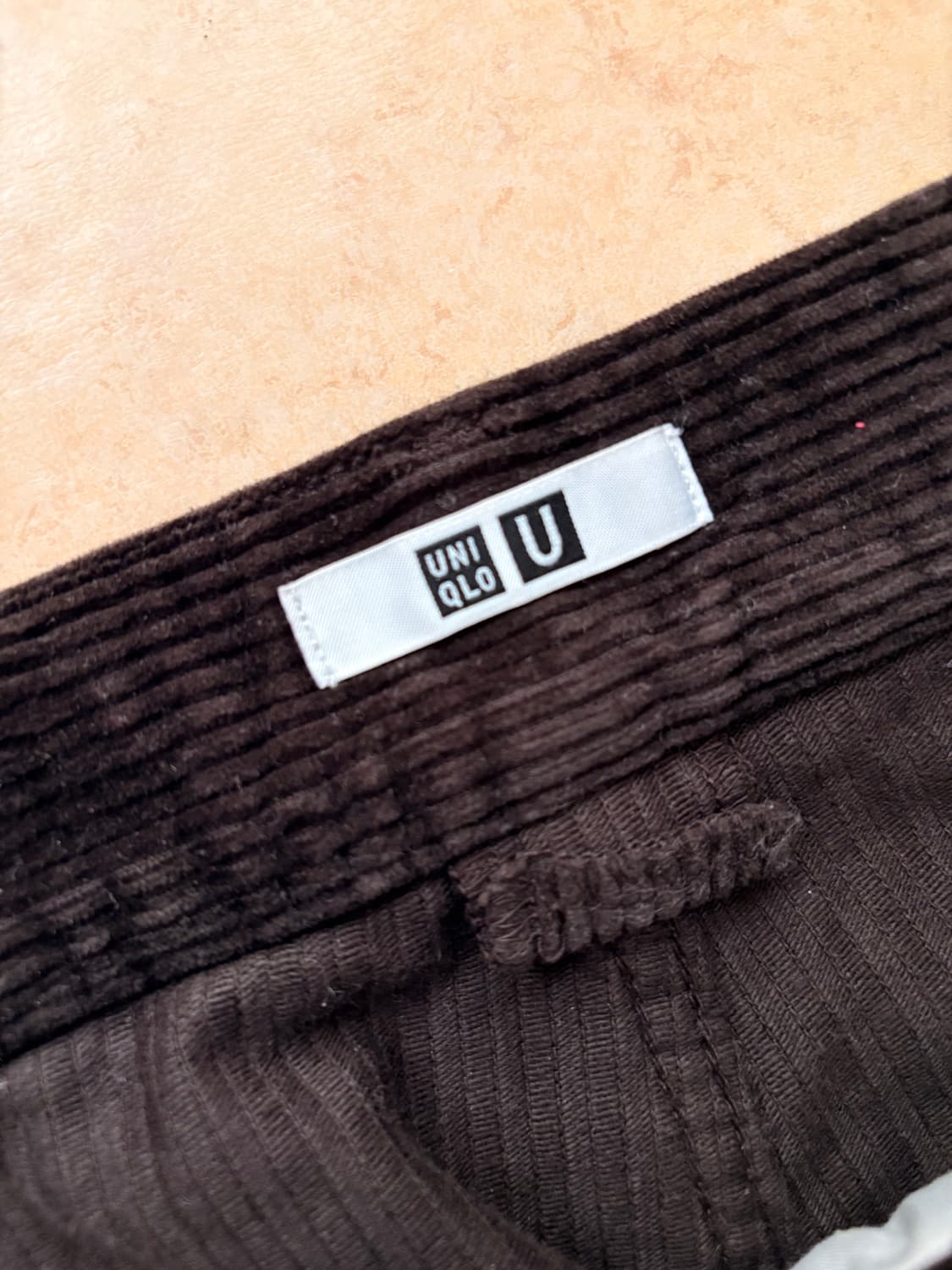 유니클로U 코듀로이 팬츠 브라운 상품이미지3