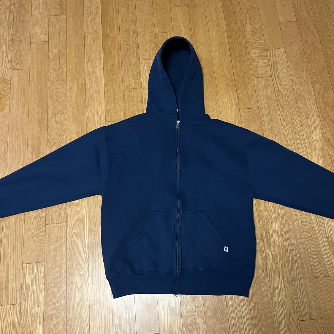 [L] 90s 빈티지 러셀 후드집업 네이비 상품이미지3