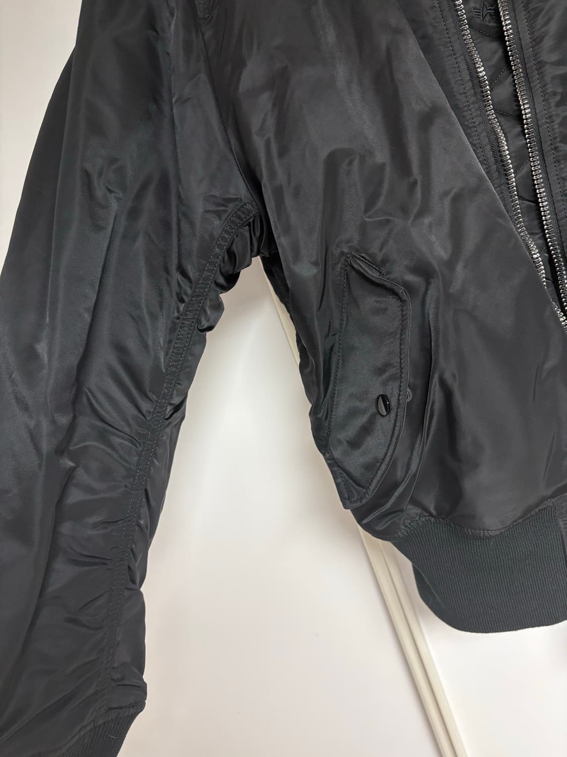 알파인더스트리 MA-1 플라이트 자켓 블랙 M 리버서블 상품이미지5