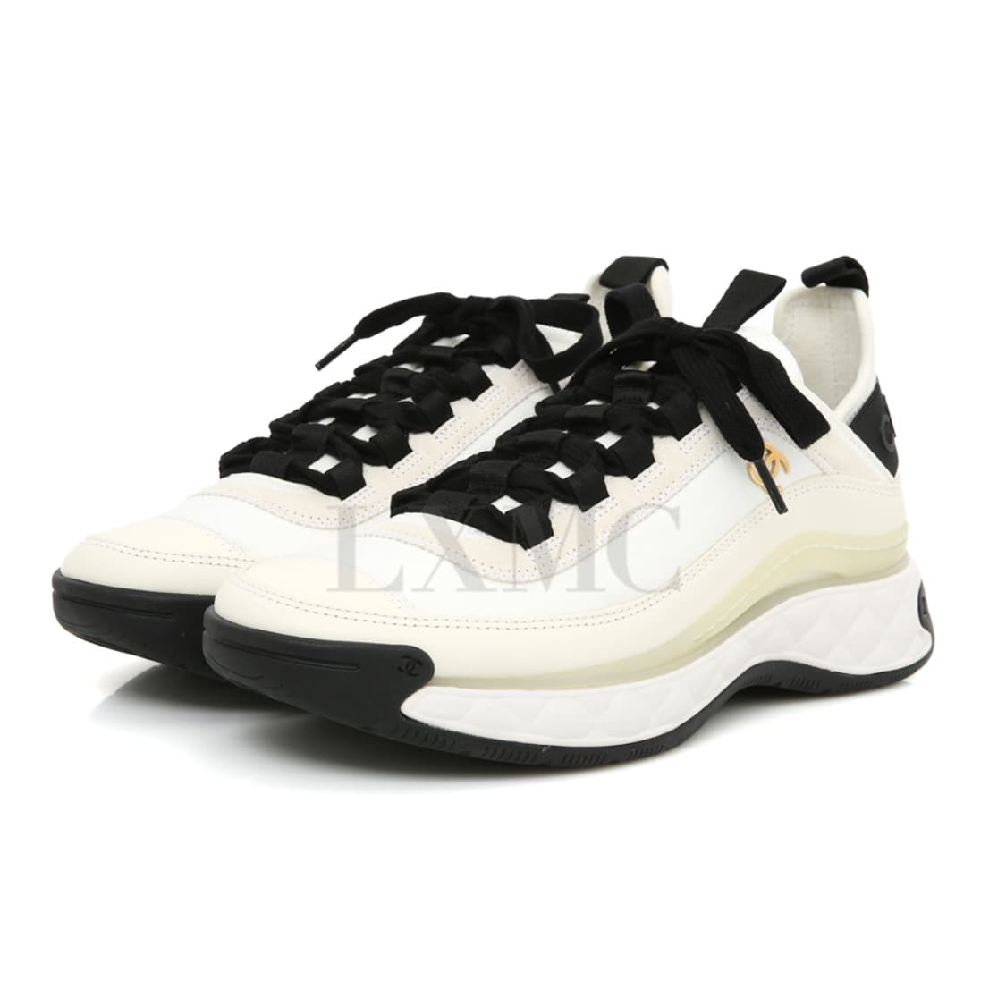 샤넬 믹스드파이버 스니커즈 화이트 운동화 G35617 38.5 상품이미지2